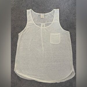 Max Studio White Tank Top with Pocket